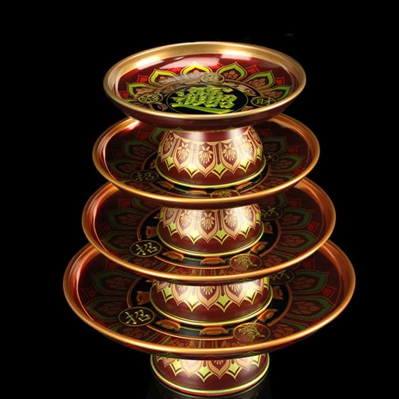 Chinese Metal Fruit Dish Buddhiste: Tradição e Modernidade em Perfeito Equilíbrio