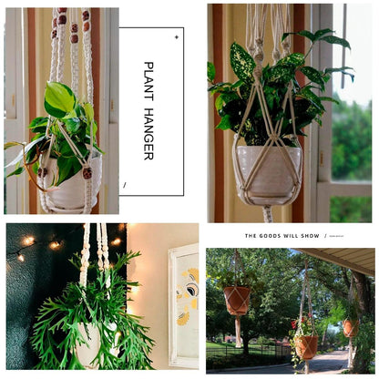 Hanging Plant Handmade Macrame: The Durable Materials and Sturdy Construction Ensure that your Plants will be Safe and Secure.