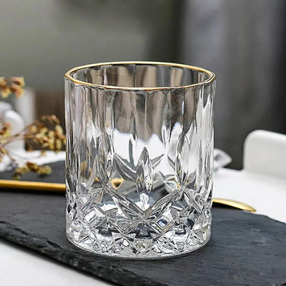 Crystal Gold Accent Tumbler: Luxury Meets Functionality -  Experience the Old World Charm