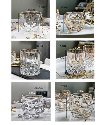 Crystal Gold Accent Tumbler: Luxury Meets Functionality -  Experience the Old World Charm