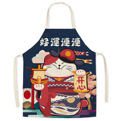 Polyester Apron Cat Adult Child Leeveless Bib Waterproof Oil-Proof Baking Accessories Home Clean Tool Household Kitchen Supplies