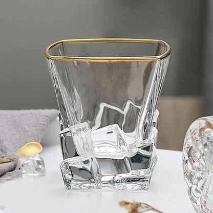 Crystal Gold Accent Tumbler: Luxury Meets Functionality -  Experience the Old World Charm