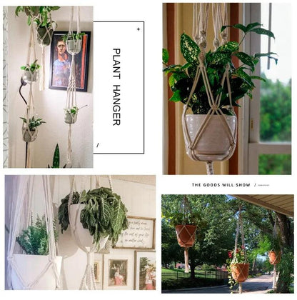 Hanging Plant Handmade Macrame: The Durable Materials and Sturdy Construction Ensure that your Plants will be Safe and Secure.