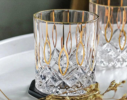 Crystal Gold Accent Tumbler: Luxury Meets Functionality -  Experience the Old World Charm