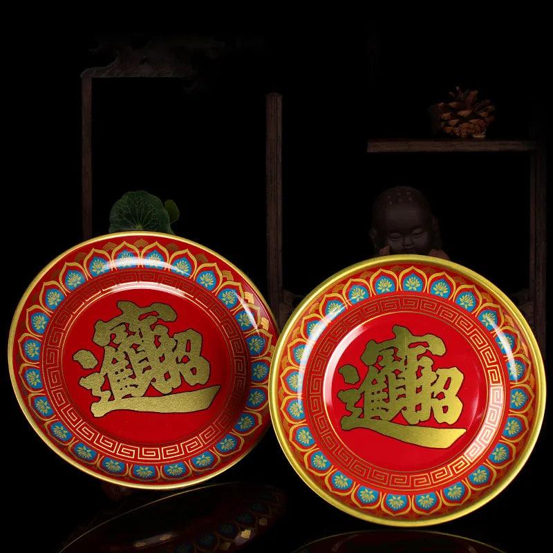 Chinese Metal Fruit Dish Buddhiste: Tradição e Modernidade em Perfeito Equilíbrio