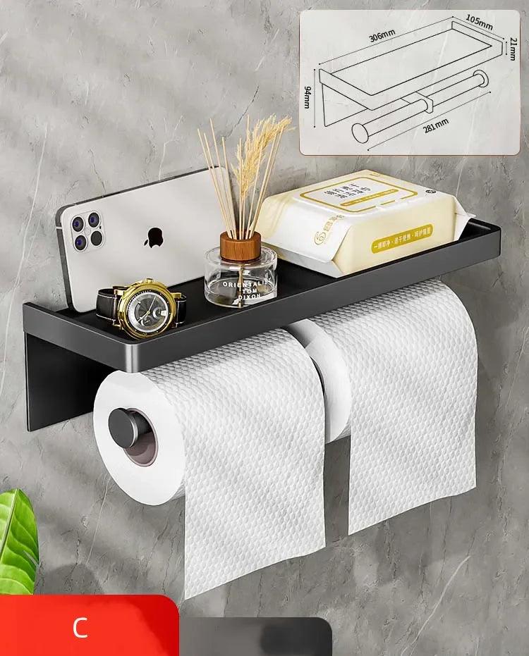 Wall Toilet Paper Holder : Easy-to-Use, Perforation-Style Dispenser