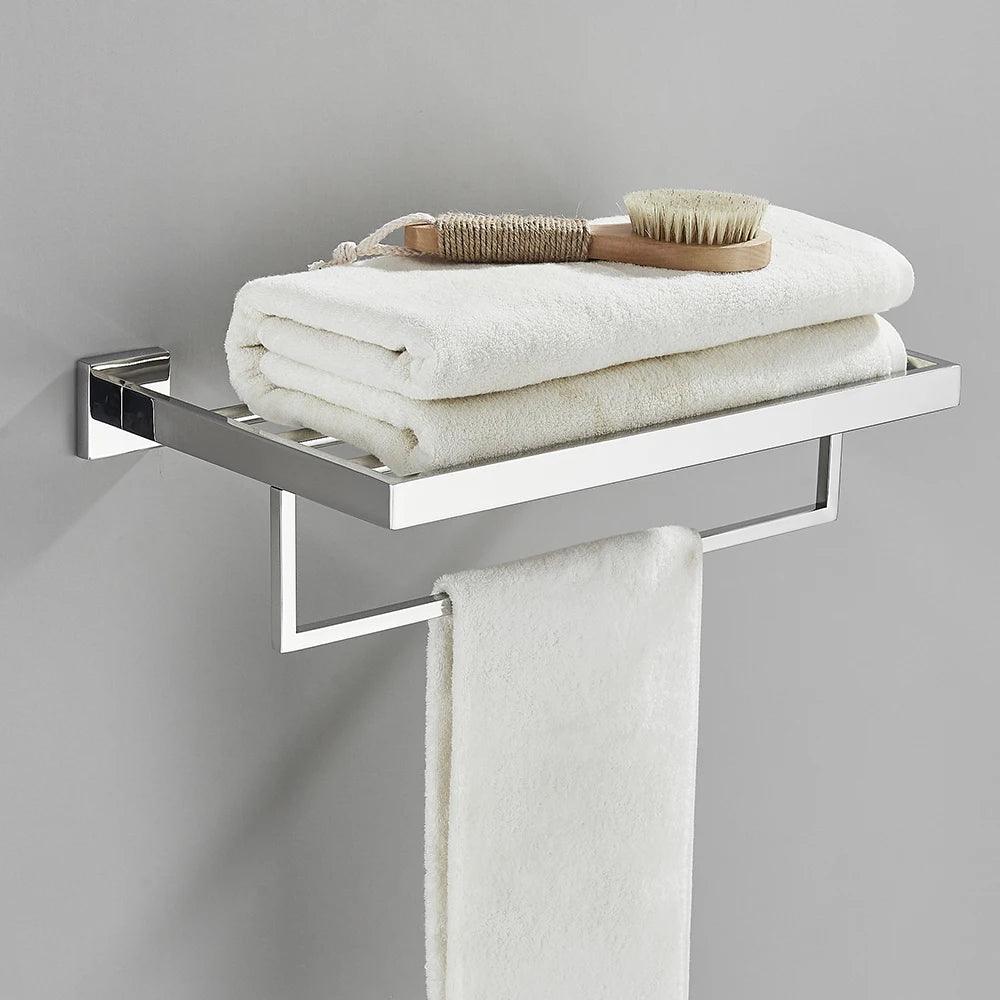 Sleek Stainless Steel Towel Rack: The Perfect Addition to Any Bathroom