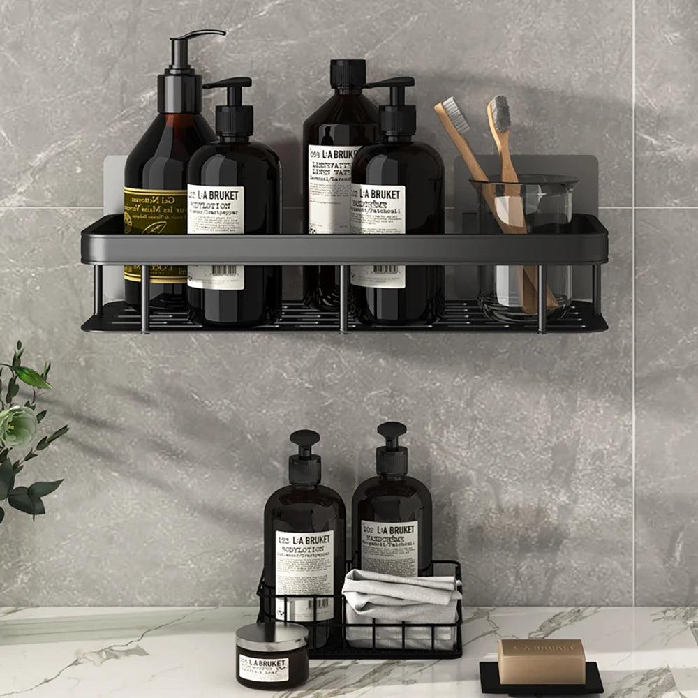 Wall Hanging Corner Rectangular Rack:  Maximize Your Bathroom Space