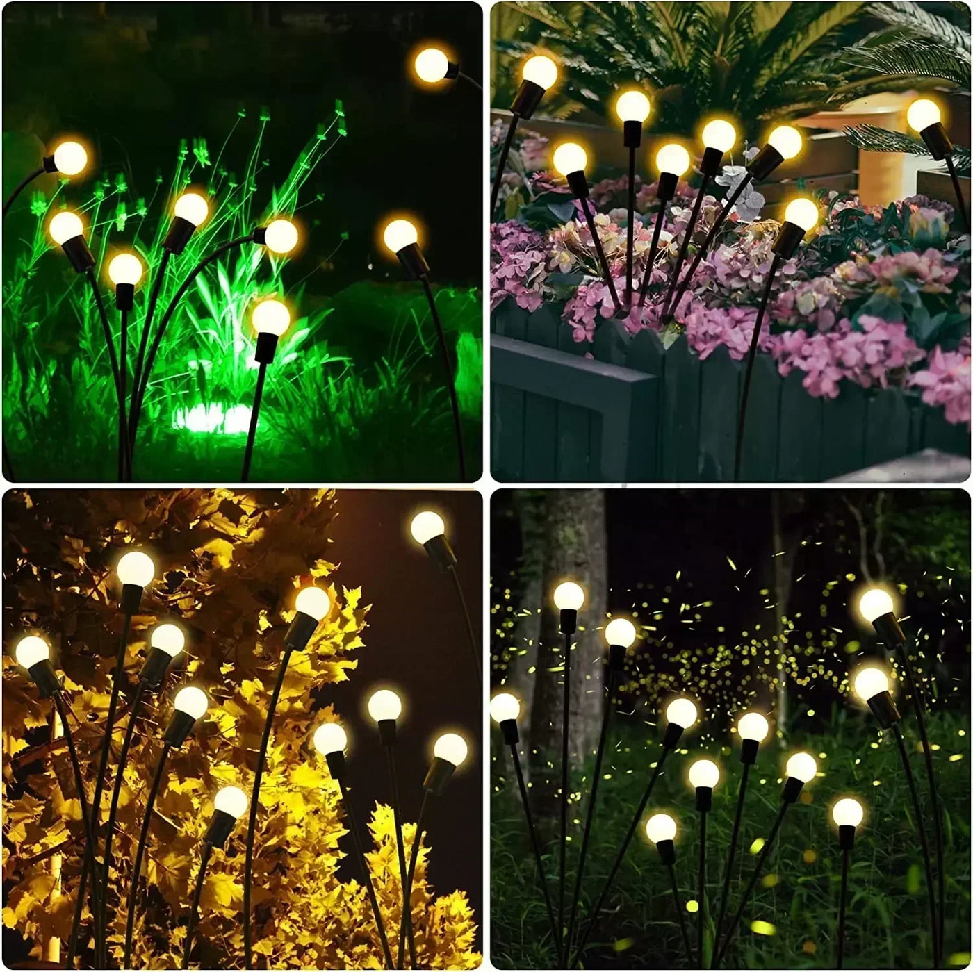 Solar Firefly Lights 6/8/10 Led Solar Garden Lawn Lights