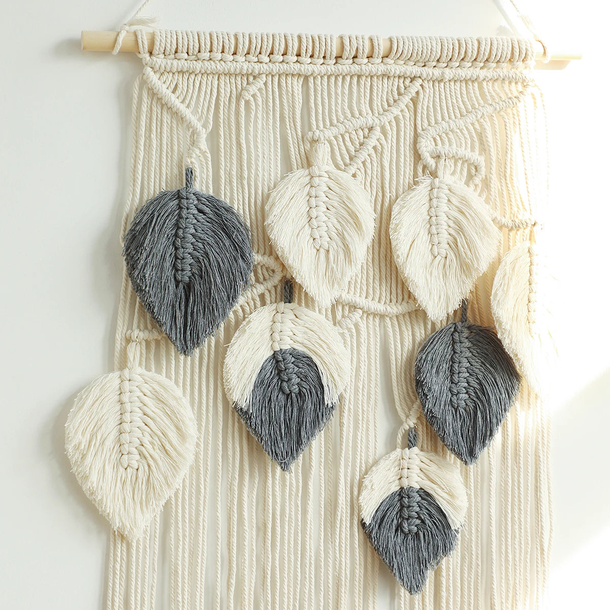 Wall Macrame Tapestry Leaf Bohemian Home Decor Woven Tassels Wall Hanging Nordic Home Decoration Living Room Decors Aesthetic