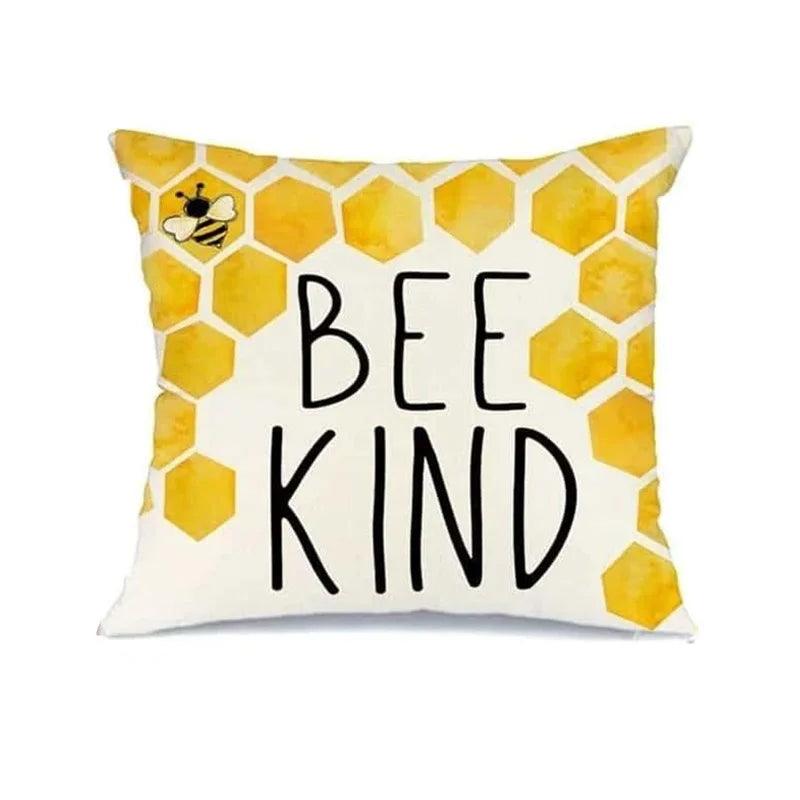 Bee & Letter Graphic Cushion Cover: A little Bit of Fun for Your Living Space.