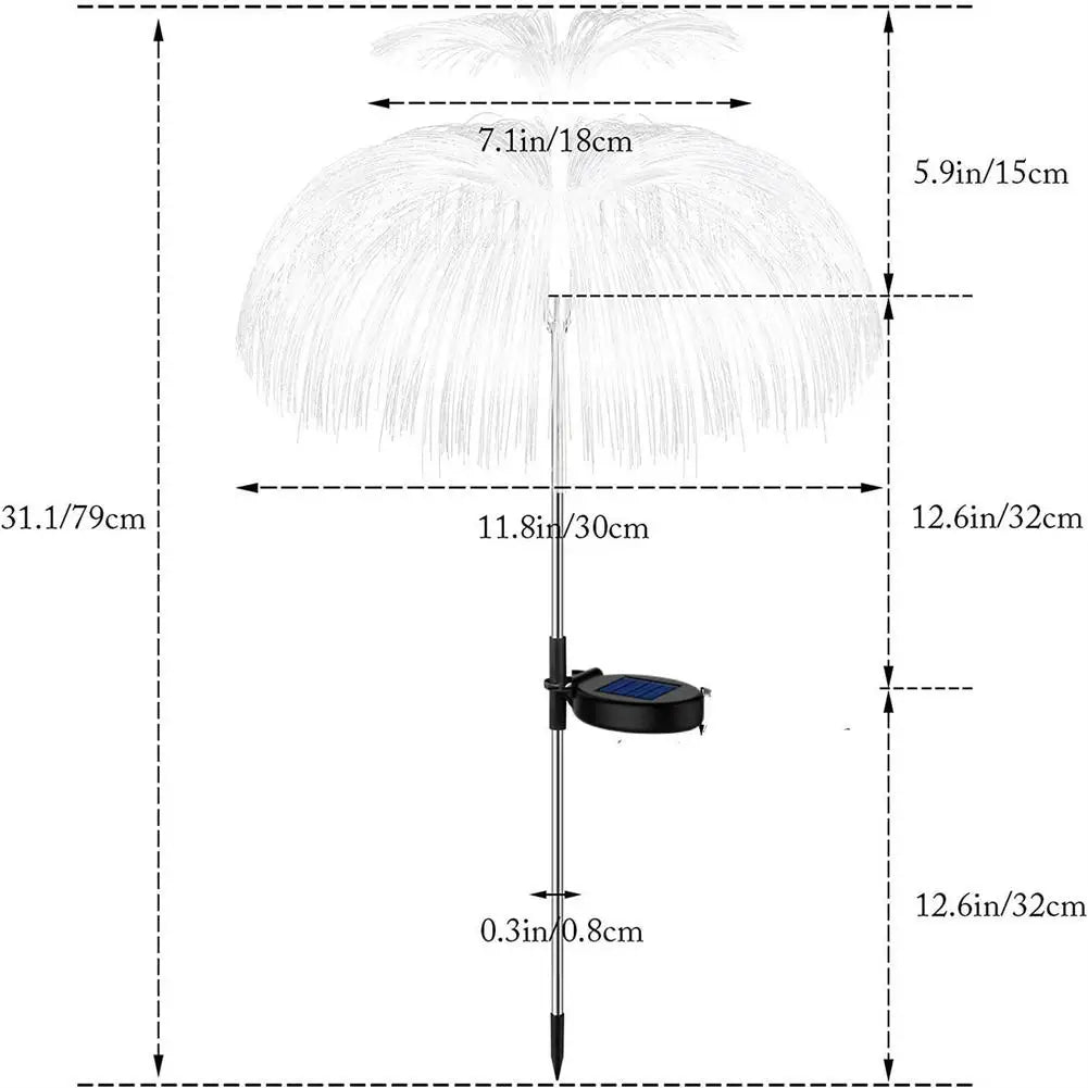 Outdoor Solar Garden Lights Double-layer Jellyfish Optical