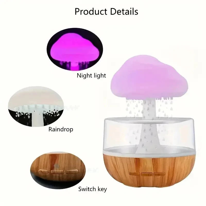 DreamDrizzle: el humidificador con forma de nube de lluvia que cambia de color para noches tranquilas y días divertidos 