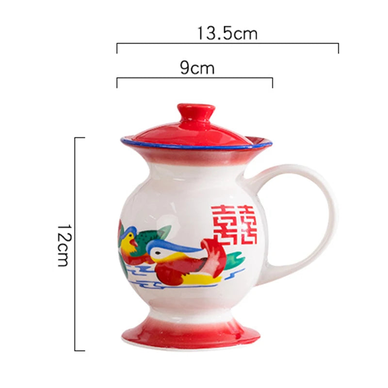 Taza divertida con escupidera, taza de esmalte nostálgica antigua, taza de cerámica para agua, café, taza para el hogar, regalo de cumpleaños o boda