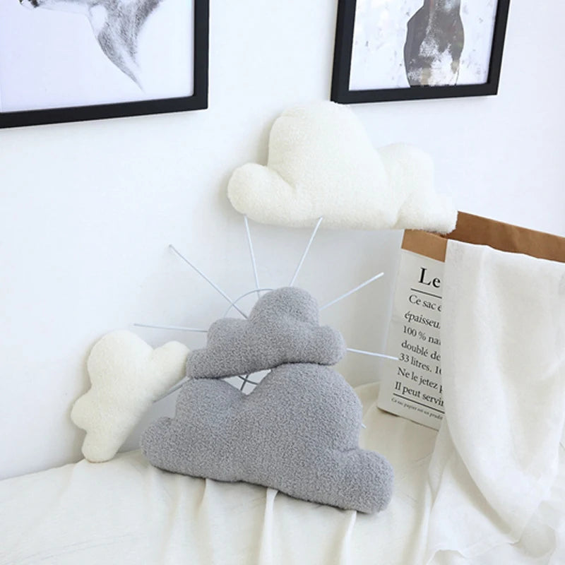 Cojín de almohada súper suave de peluche con forma de nube