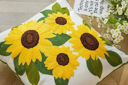 Sunflower Dreams Pillow Cover:  - Soft, Stylish, and Sustainable.