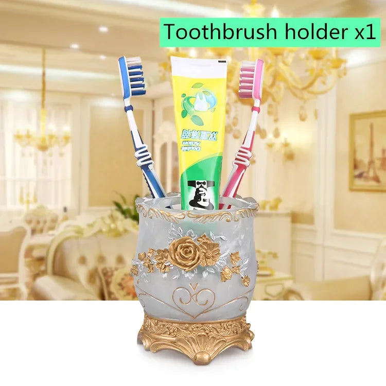 romantic floral

resin romantic flower luxury bathroom accessories

flower European style bathroom set

floral bathroom setluxury bathroom supplies

antique

resin

floral

soap dispenser

toothbrush holder

mouthwash cup