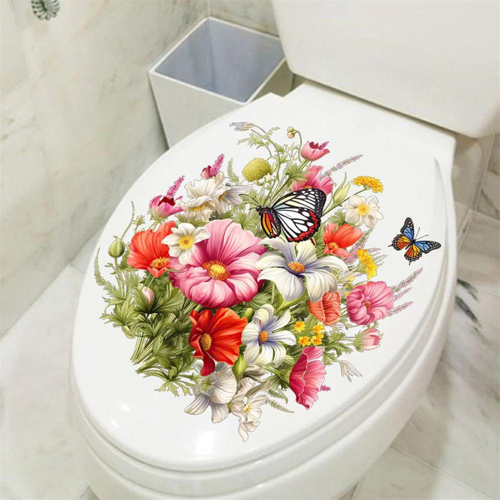 Floral Toilet Seat Decals: Add a Pop of Color to Your Bathroom