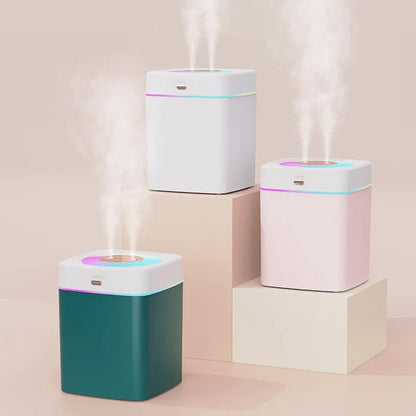 Humidificador de gran capacidad de 3 l para uso doméstico con lámpara de caballo colorido