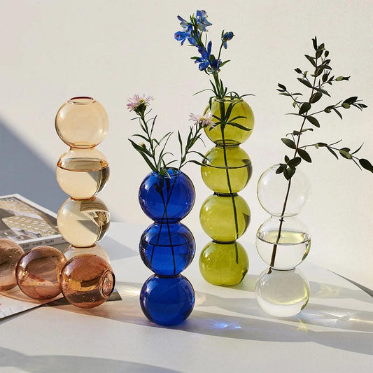 Bubble Glass Vase Home Decor