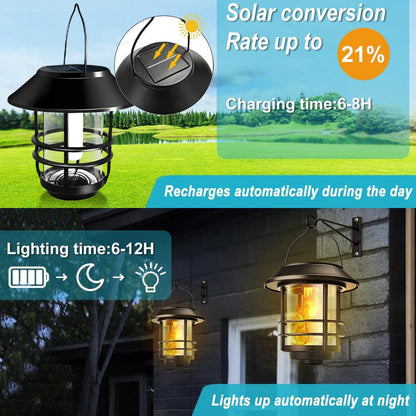 Solar Flame Hanging Lantern Flickering : Dancing Flames Without the Heat