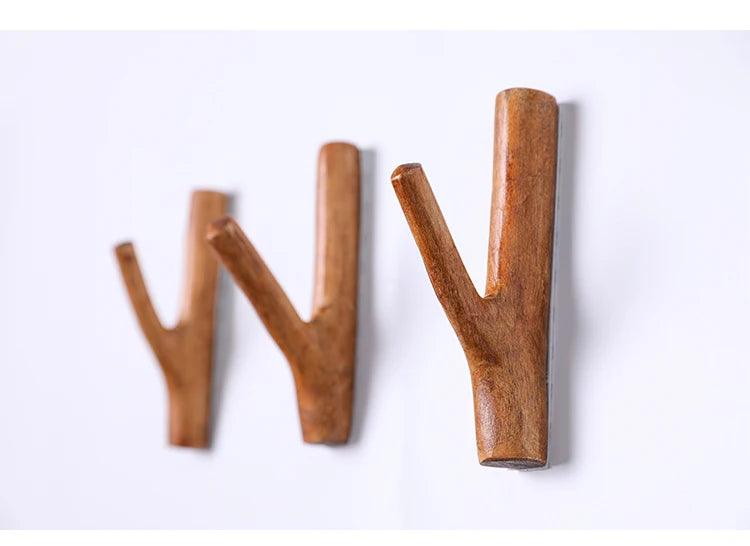 Natural Wood Coat Rack: Functional Art for Your Walls