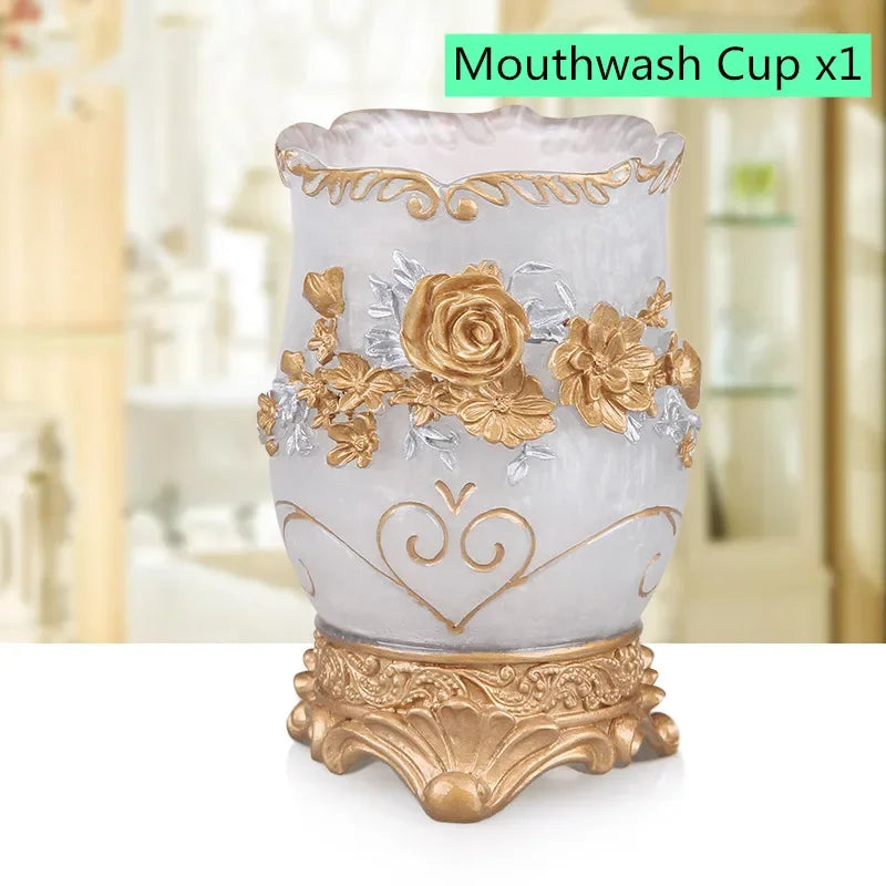 romantic floral

resin romantic flower luxury bathroom accessories

flower European style bathroom set

floral bathroom setluxury bathroom supplies

antique

resin

floral

soap dispenser

toothbrush holder

mouthwash cup