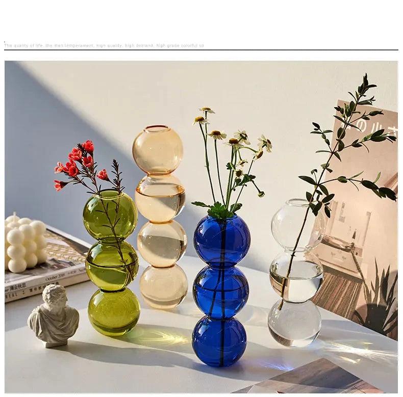 Bubble Glass Vase Home Decor