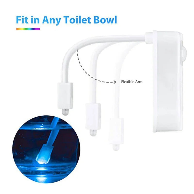 motion sensor, toilet night light, color-changing, LED, bathroom)   

