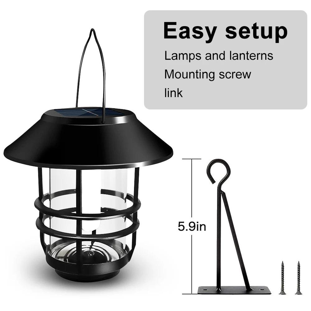 Solar Flame Hanging Lantern Flickering : Dancing Flames Without the Heat