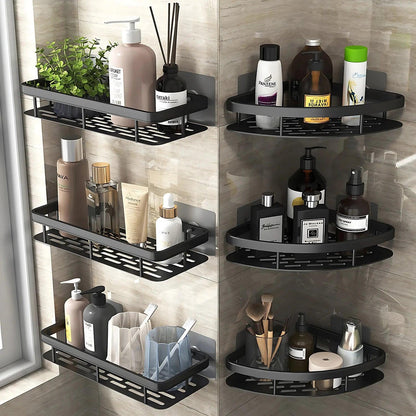 Wall Hanging Corner Rectangular Rack:  Maximize Your Bathroom Space