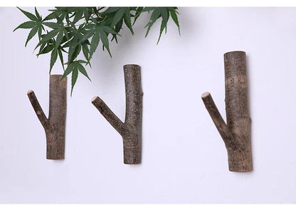 Natural Wood Coat Rack: Functional Art for Your Walls