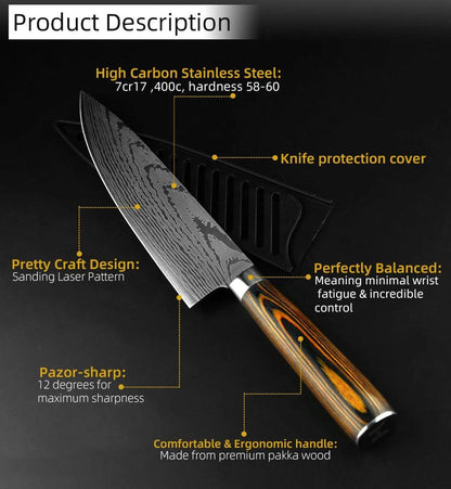 Kitchen Knife Set  :  Chef Knives Japanese