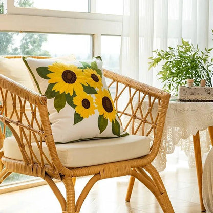 Sunflower Dreams Pillow Cover:  - Soft, Stylish, and Sustainable.