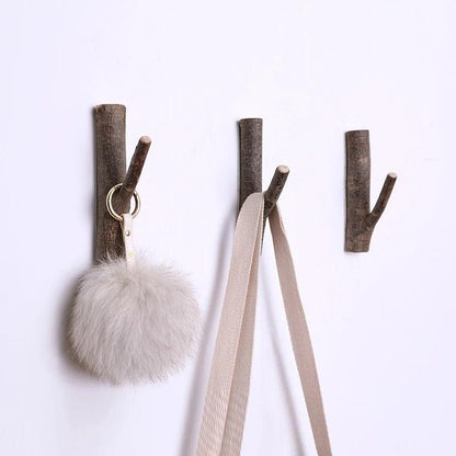 Natural Wood Coat Rack: Functional Art for Your Walls