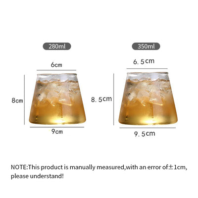 NUBECOM 4/6PCS Mountain Shaped Water Cup Coffee Mug Juice Tea Wine Glass Drinking Cup canecas Japanese Glass Cup Whiskey Glass