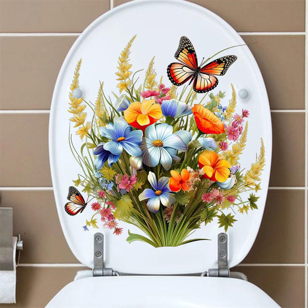 Floral Toilet Seat Decals: Add a Pop of Color to Your Bathroom