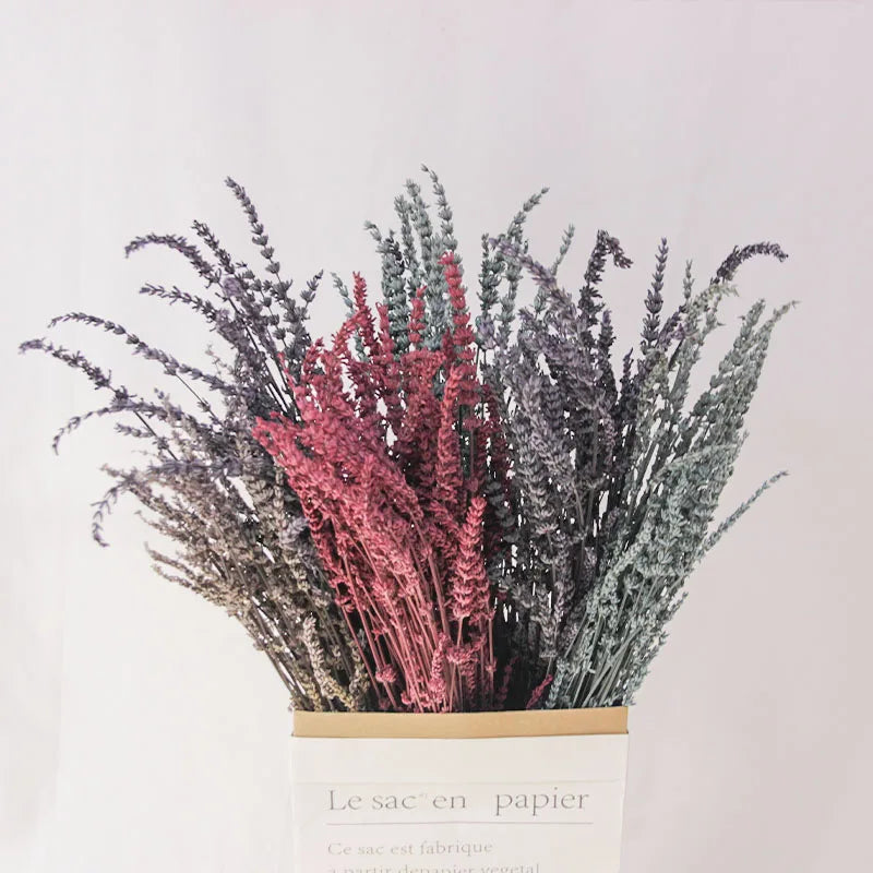 Fleurs séchées préservées au parfum naturel de lavande pour la décoration de la maison, bouquets de mariée pour la décoration de fête de mariage, cadeaux de vacances