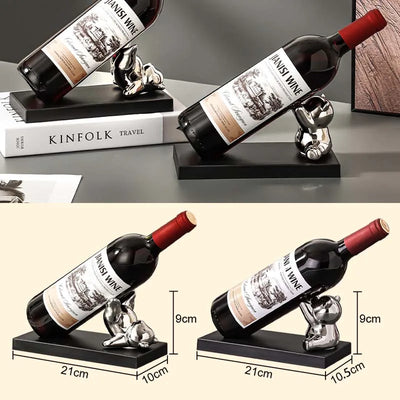 Nordic Light Luxury Wine Rack Creative Bear Wine Tray High-end Home Decorations Ornaments Living Room Display Cabinet Wine Rack