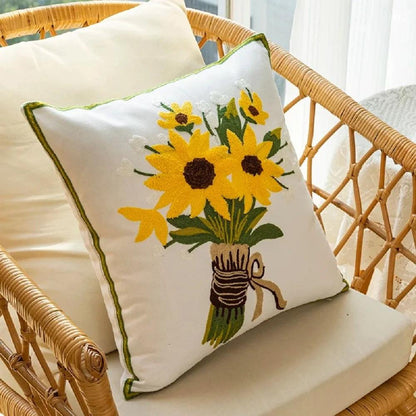 Sunflower Dreams Pillow Cover:  - Soft, Stylish, and Sustainable.