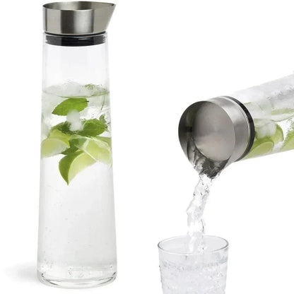 Glass Carafe for Hot/Cold Water: Stylish Storage for Your Favorite Drinks