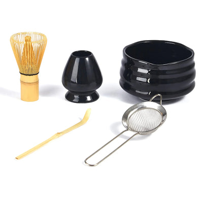 3/5pcs Handmade Home Easy Clean Matcha Tea Set Tool Stand Kit Bowl Whisk Scoop Gift Ceremony Traditional Japanese Accessories