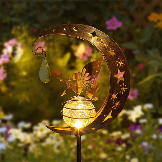 Moon Solar Light: Illuminate Your Nights: Waterproof Moon Stake Light