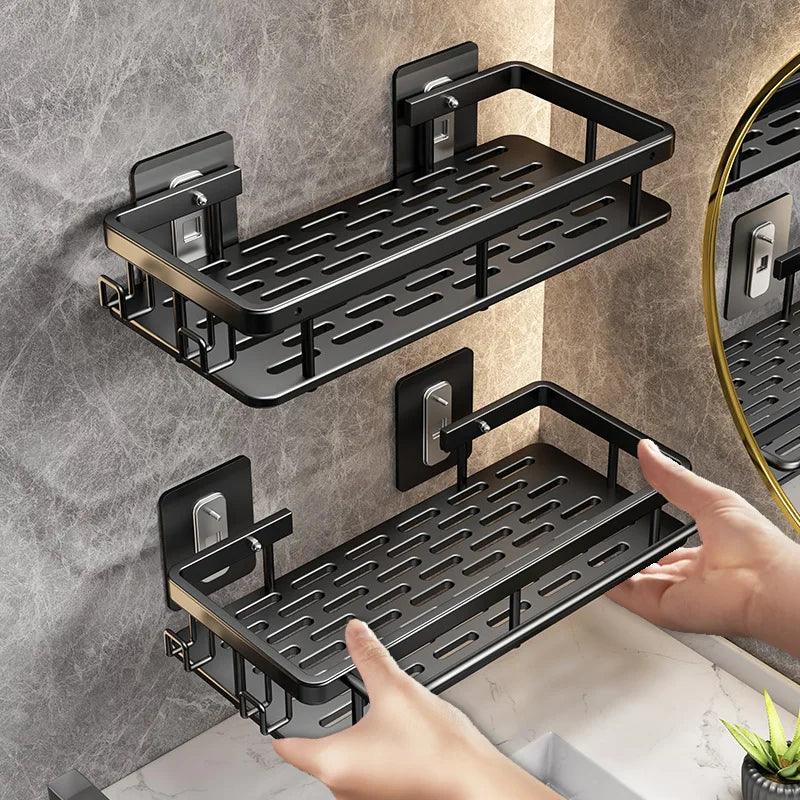 Wall Hanging Corner Rectangular Rack:  Maximize Your Bathroom Space