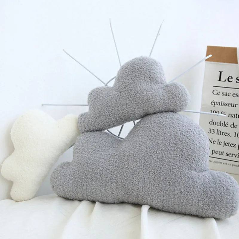 Cojín de almohada súper suave de peluche con forma de nube