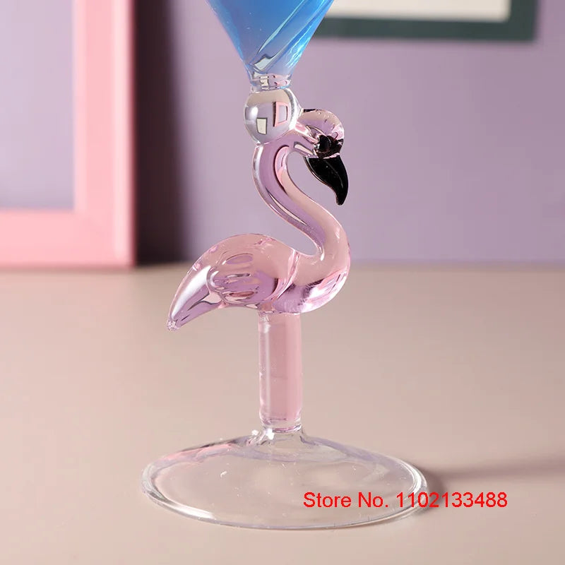 Flamingo Cocktail Goblet Cup 2023 Latest Design Party Gifts Wine Glass Creative Bar Atmosphere Decor Cocktail Glass Martini Cup