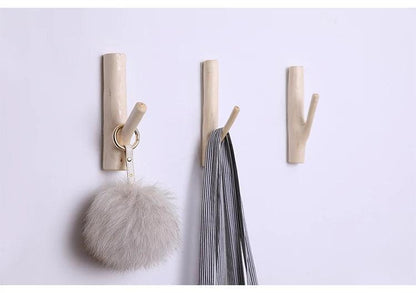 Natural Wood Coat Rack: Functional Art for Your Walls