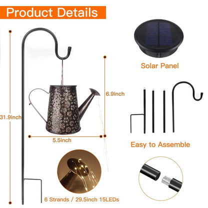 Solar Watering Can Light: Eco-Friendly Garden Decor