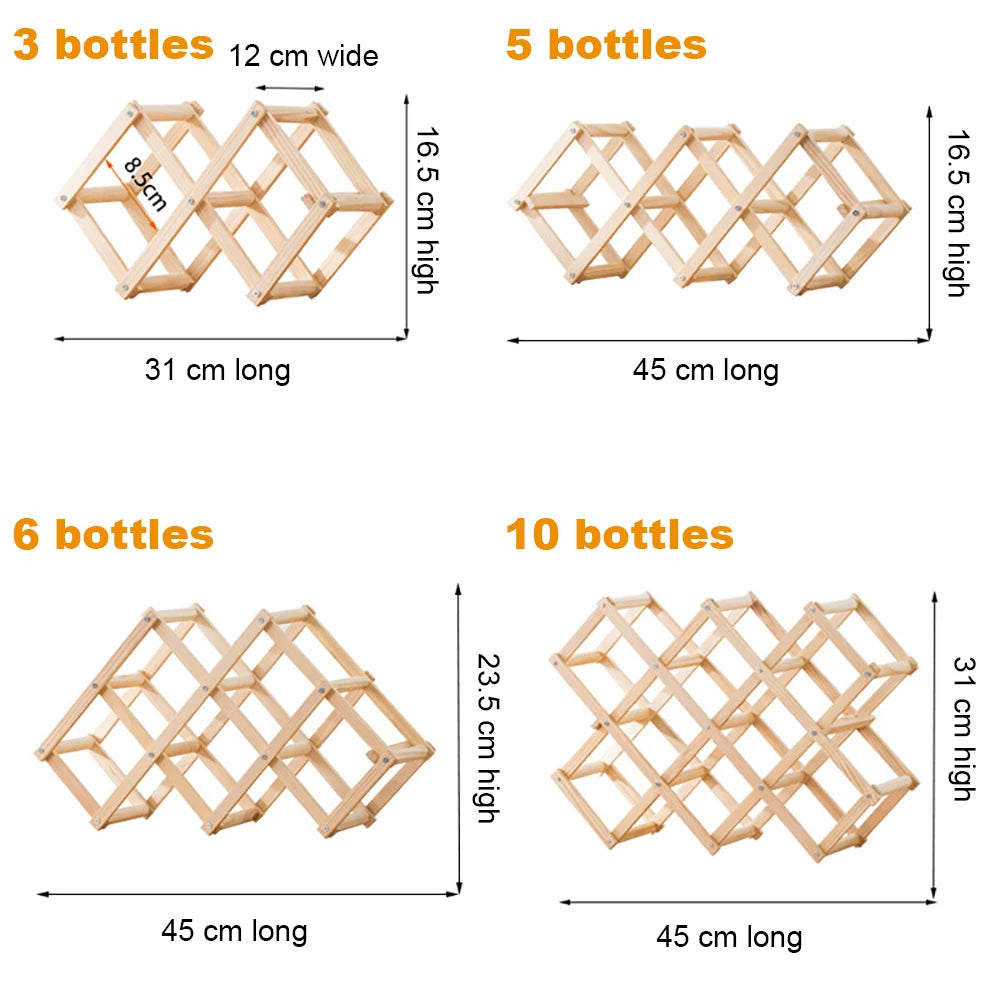 Estante apilable para almacenar vino, 3, 5, 6, 10 botellas, estante de madera para vino, cervecería casera y artículos de bar para hacer vino tinto, gabinete para bar, herramientas para bar