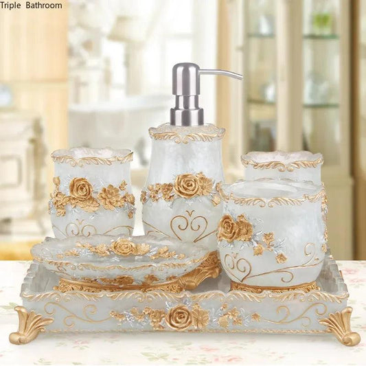 Romantic Floral Bathroom Ensemble: A Touch of Romance for Your Bathroom